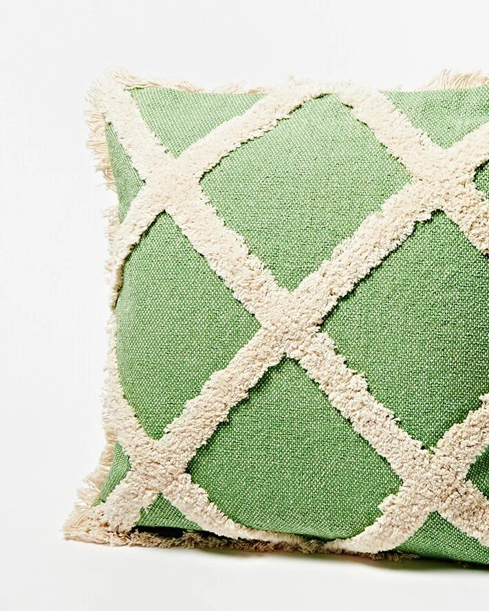 Brodie Tufted Green Cushion Cover Bentall