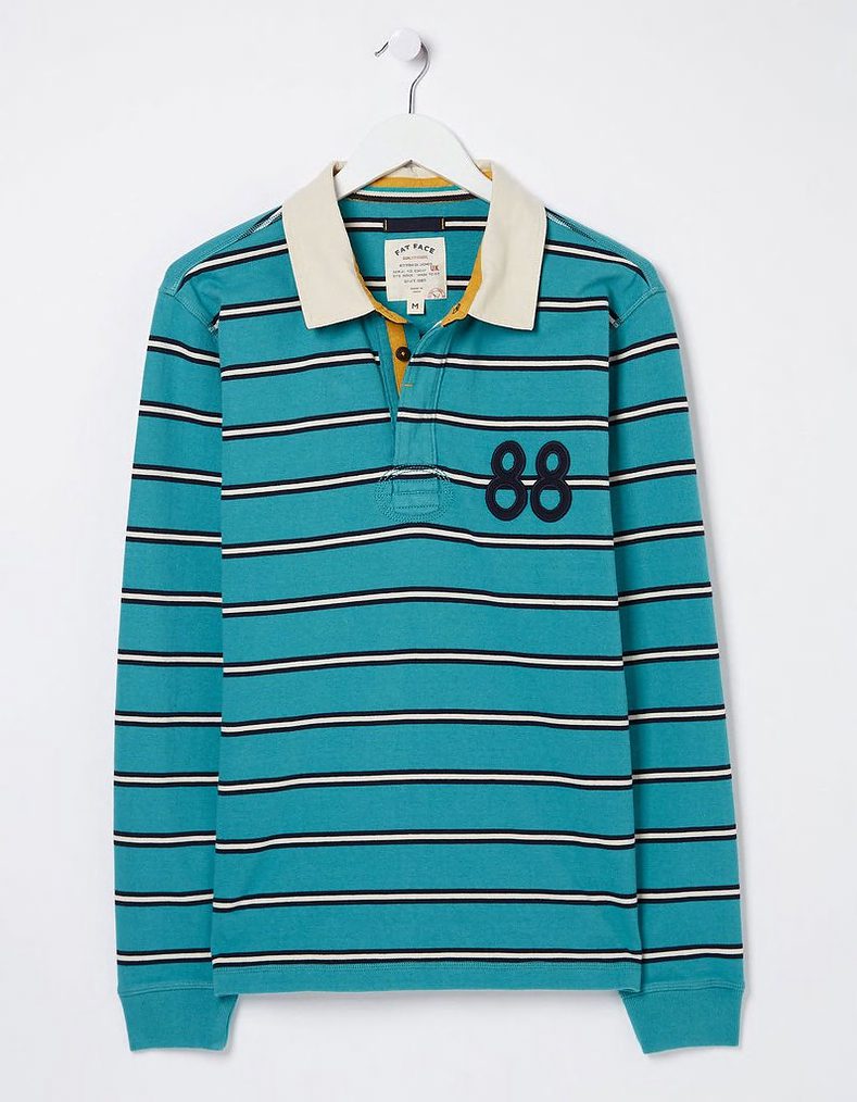 Teal Stripe 88 Rugby Shirt - Bentall